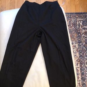 Talbots black waffle side zip pants